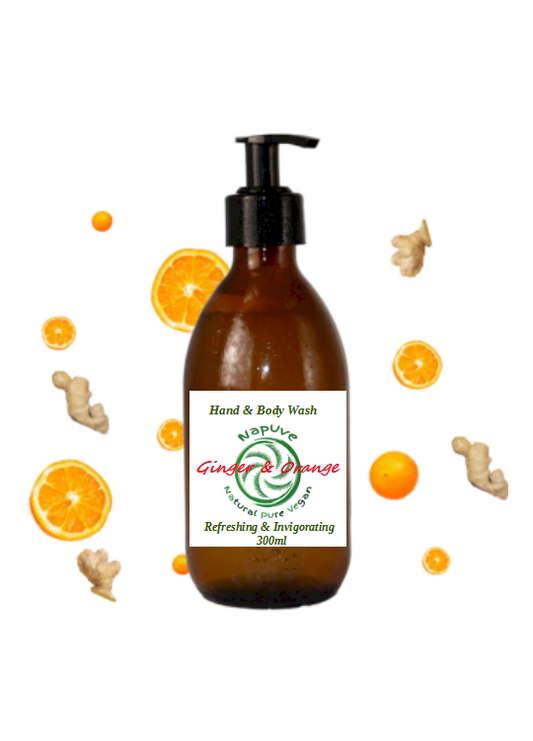 300ml Hand & Body Wash - Ginger & Orange Napuve