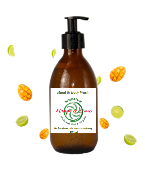 300ml Hand & Body Wash - Mango & Lime Napuve