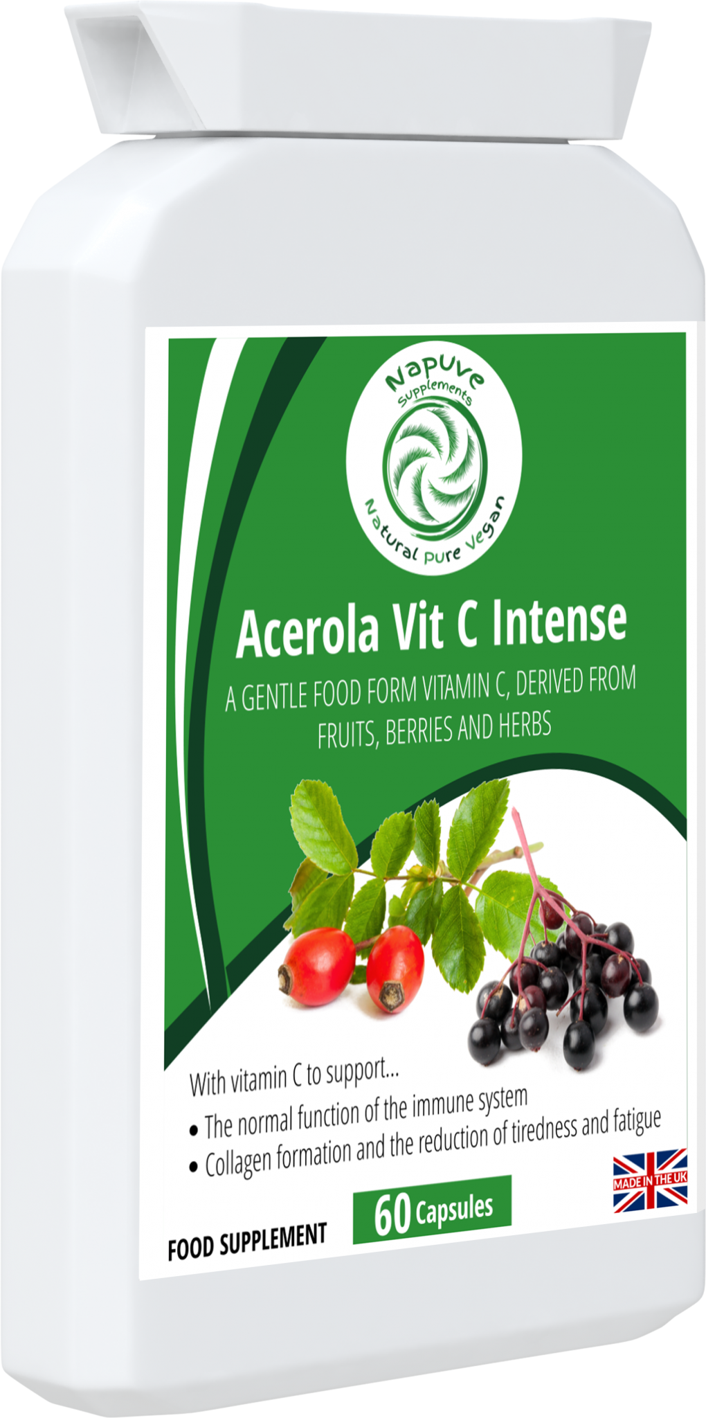 Acerola Vit C Intense - A food form vitamin C supplement from fruits and herbs Napuve