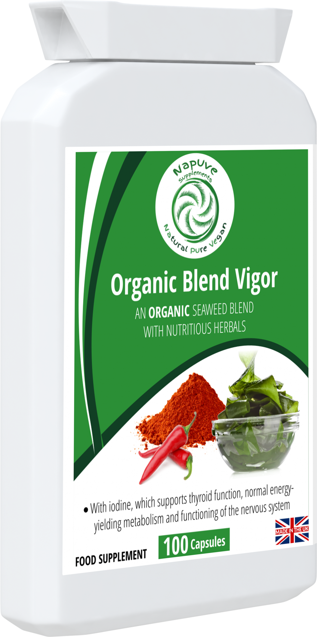 Organic Blend Vigor With Seaweed & Iodine Supplement Napuve