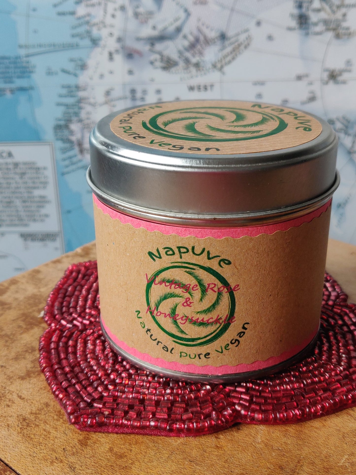 Vintage Rose & Honeysuckle Candle - approx 200gms