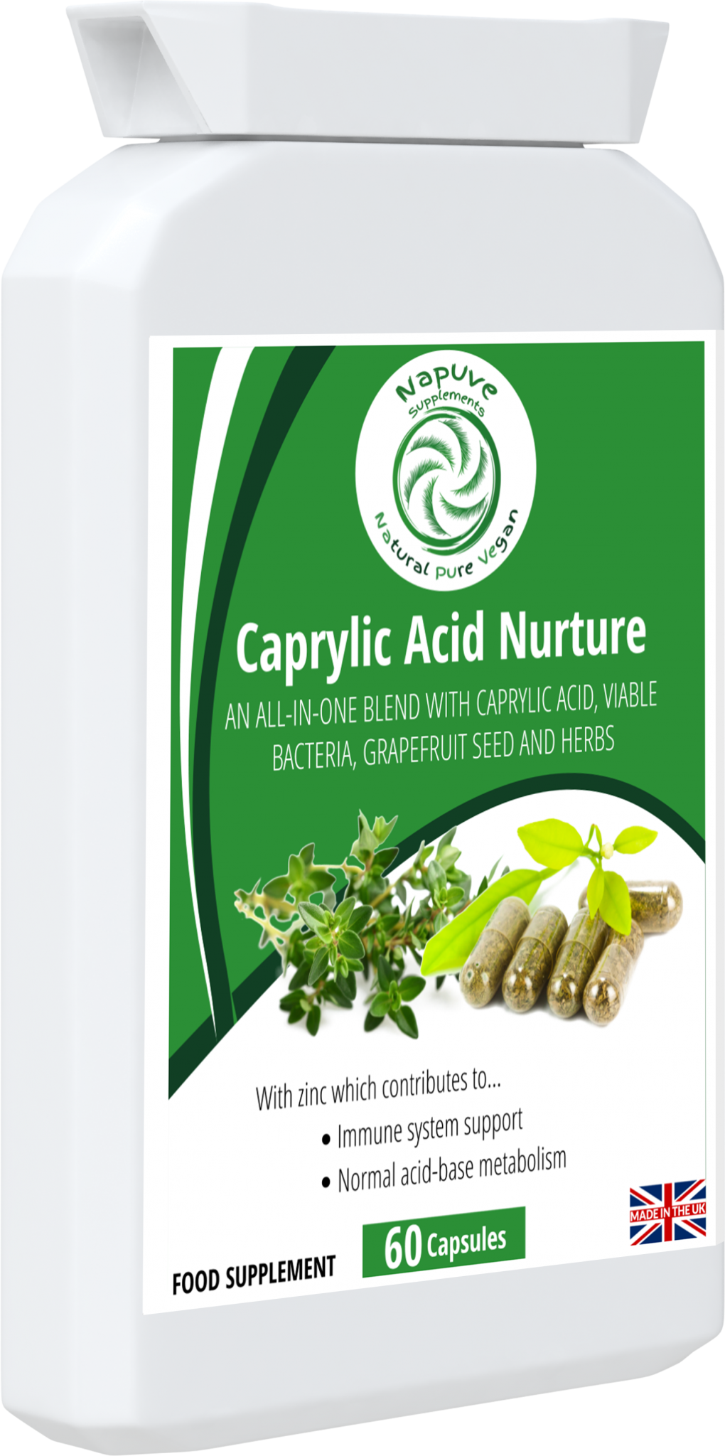 Caprylic Acid Nurture – Gut & Dietary Supplement