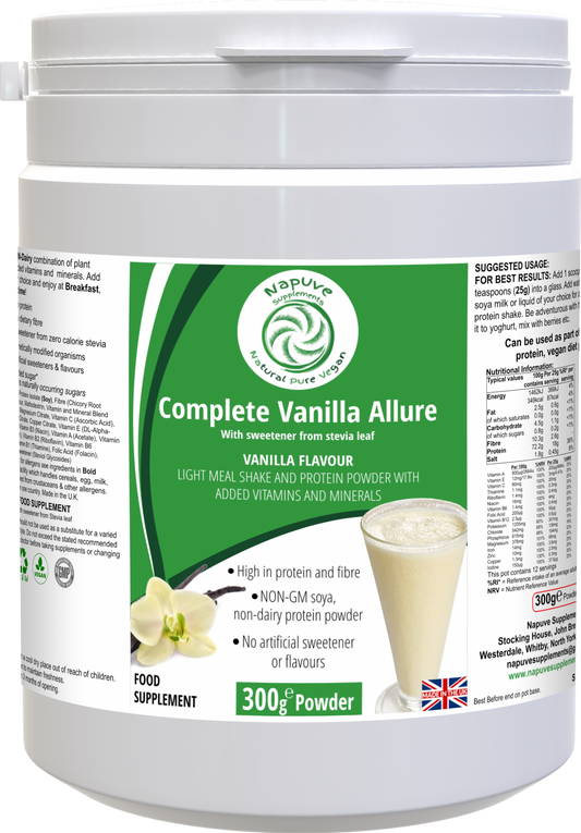 Complete Vanilla Allure - A dairy-free and gluten-free vanilla flavoured shake
