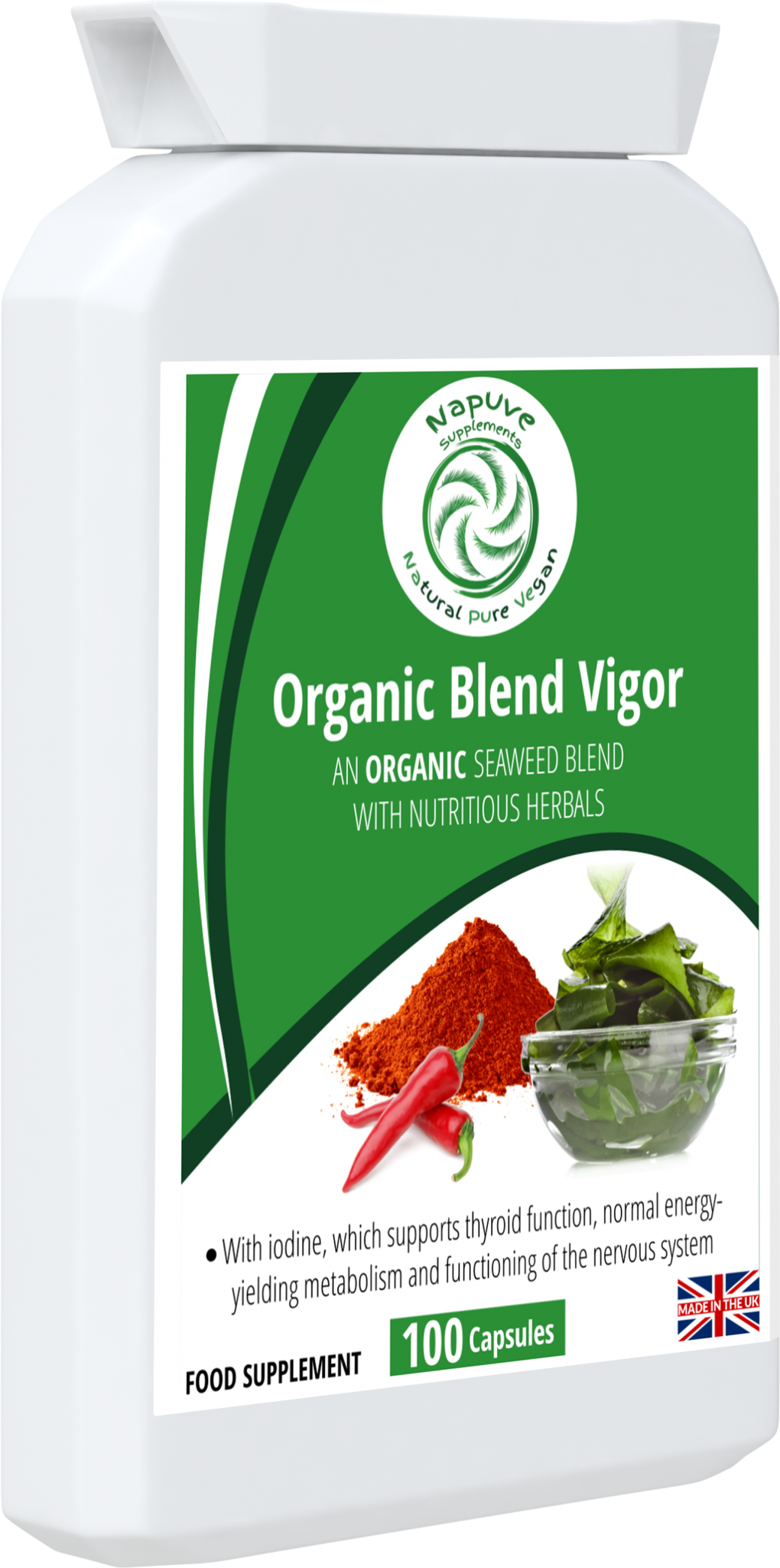 Organic Blend Vigor With Seaweed & Iodine Supplement